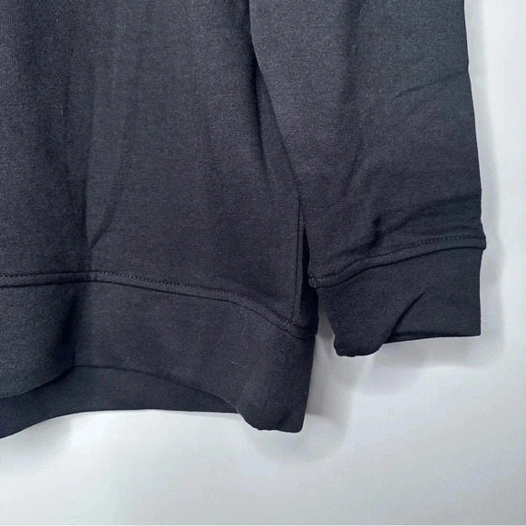 H by Halston Black Crew Neck Oversized Sweatshirt Size Small - Picture 6 of 8